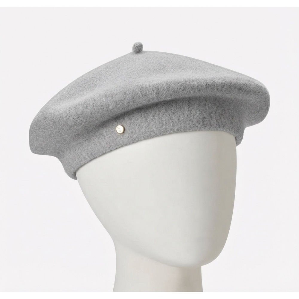 MSRP $30 Liz Claiborne Womens One Size Heather Gray Wool Beret